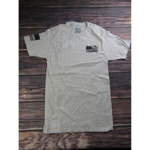 Howitzer Patriot Mens Small White T Shirt USA American Military Veteran